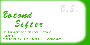 botond sifter business card